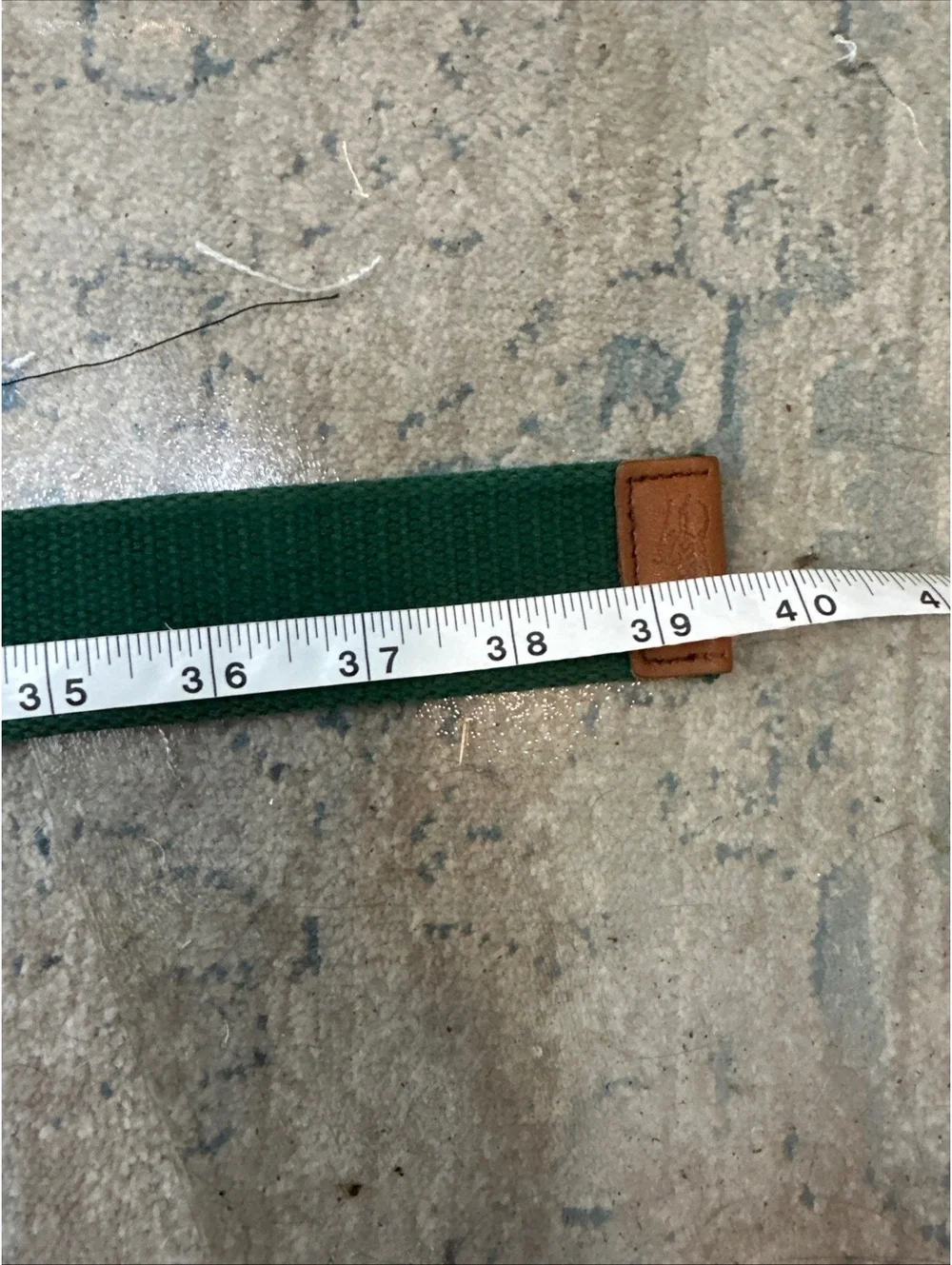 Polo Ralph Lauren Mens Belt Green Canvas Web D Ring 39.5in